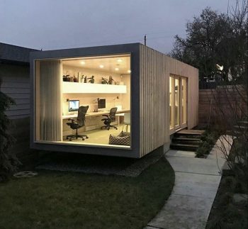 Shipping container home office